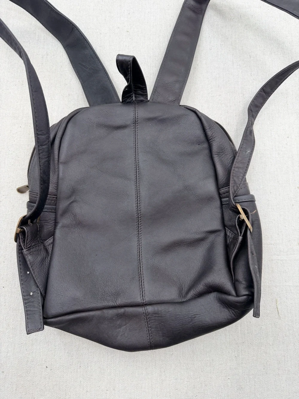 Le Donne Leather Men's Backpack - Black
